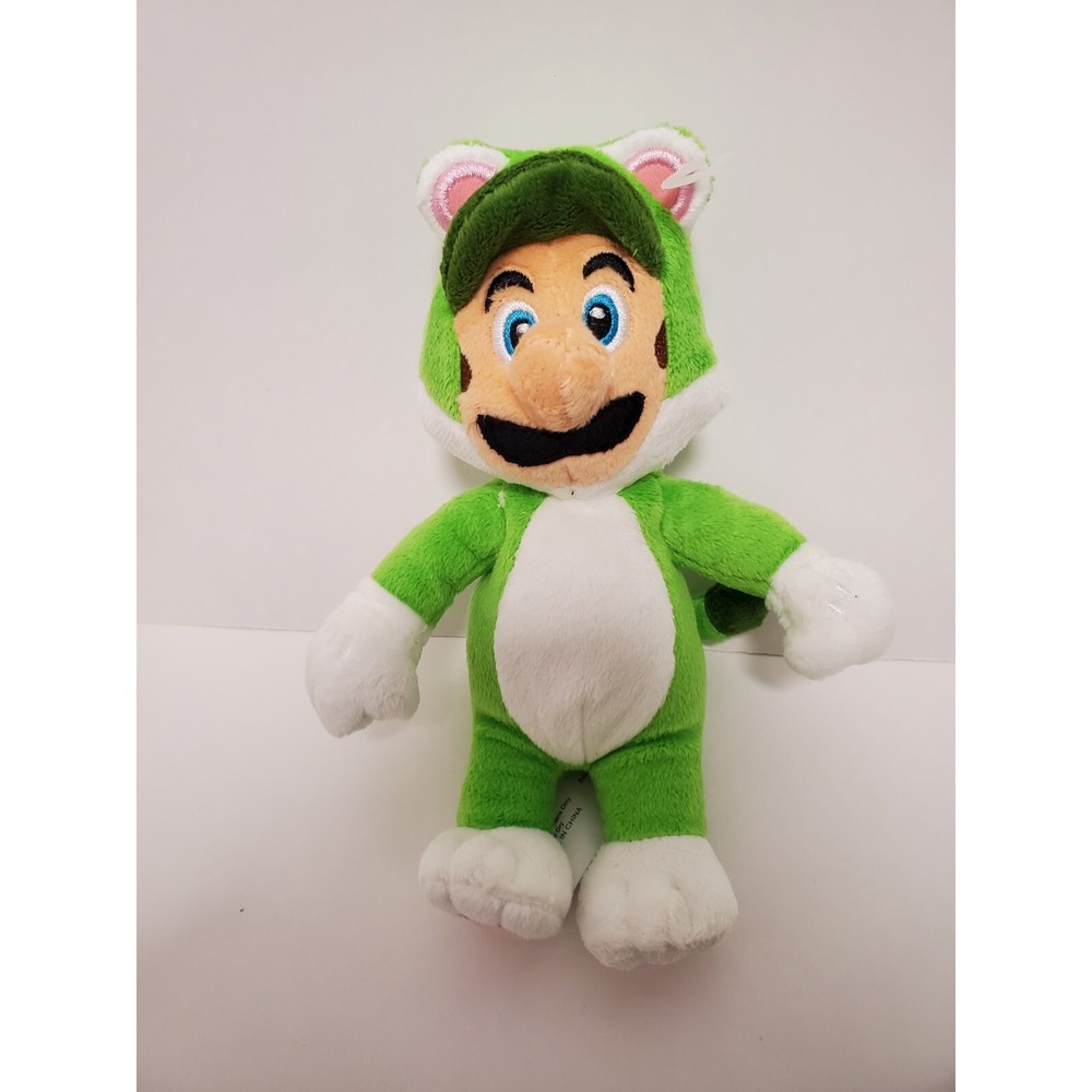 World of Nintendo Green Cat Luigi 9" Plush Stuffed Toy‎ 2015 Collectable